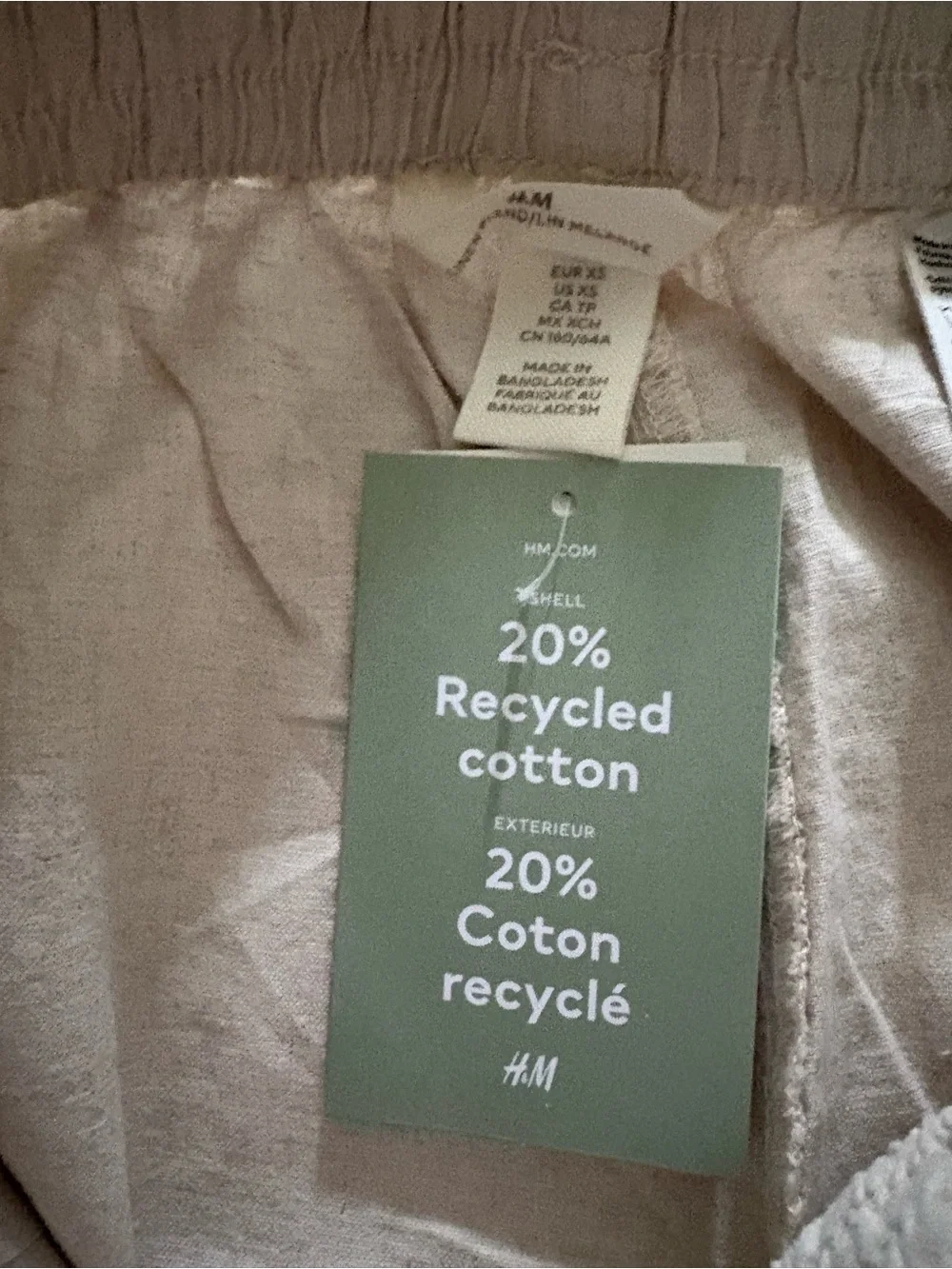 H&M linen casual pull on pants
